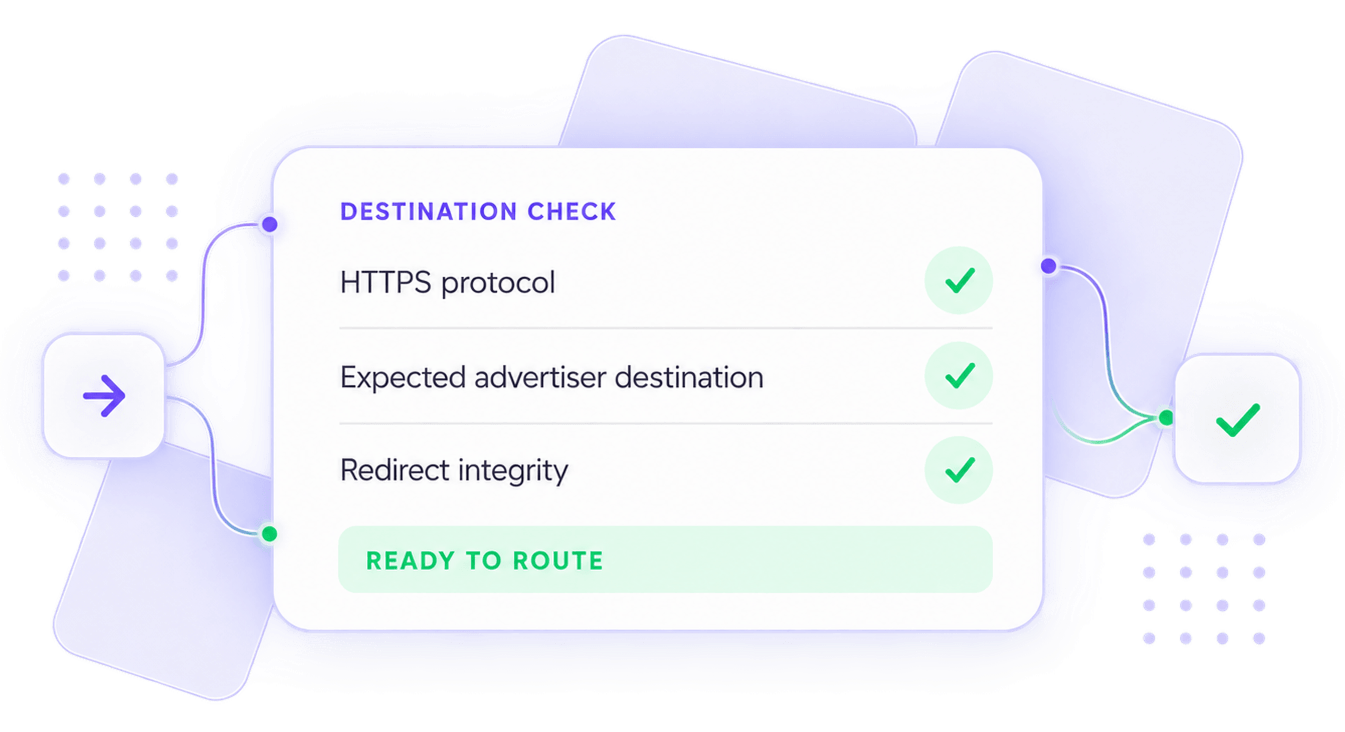 DESTINATION CHECK — READY TO ROUTE